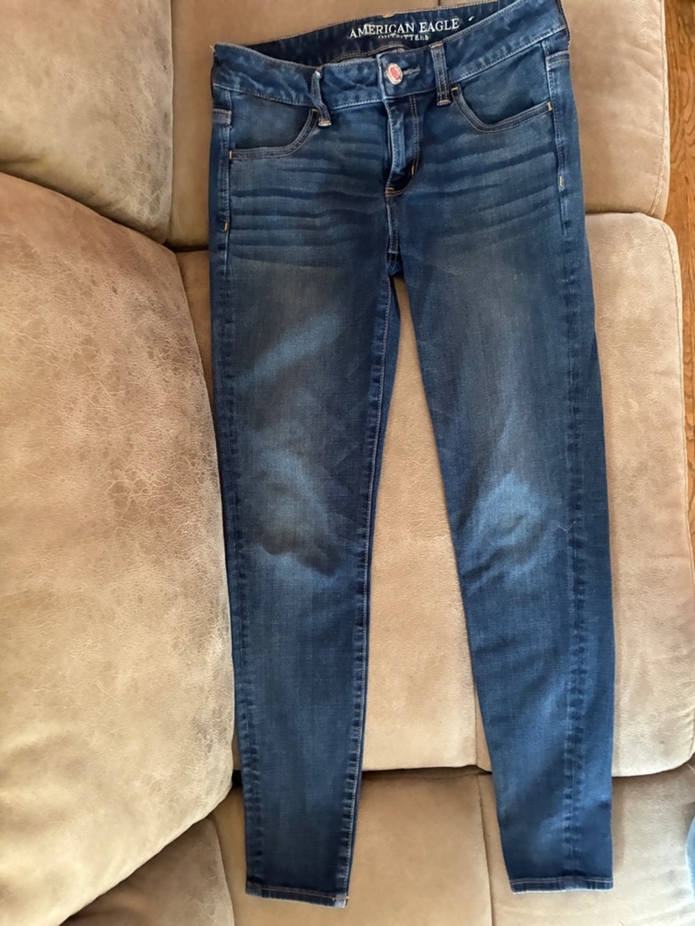 American Eagle Outfitters Navy Blue Skinny Jeans 4